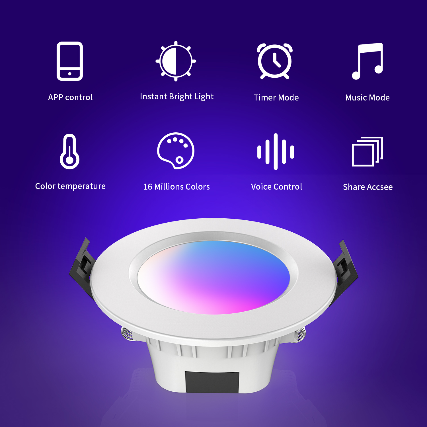 RGB Dim100-264V 15 Вт Cob потолочный светильник светодиодный Wi-Fi промышленный дизайн пульт дистанционного управления переключатель алюминиевая ванная комната встраиваемый IP54