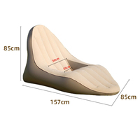 Fauteuil gonflable pour adultes, utilisation en extérieur, surface floquée en PVC épaissi, dossier, porte-gobelet, anti-fuite