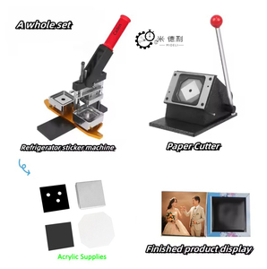 Bộ nhớ hình ảnh tủ lạnh nam châm làm cho máy Kit 50 63.5 vuông huy hiệu nút pin nam châm Maker Máy 2x2 3x3 2.5x2.5 inch - Product Image 1