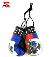 Porte-clés mini-gants de boxe personnalisés drapeau haïtien, très demandés, pour voitures