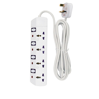 Kabel Ekstensi Stop Kontak Maldives ABS 504M 4 Lubang 3 Meter Proteksi Lonjakan Arus Untuk Rumah Sakit 10A 230V