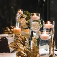 Bougie de cire de paraffine d'eau flottante de haute qualité 3 pouces pour les décorations de Noël en gros fleur motif bougie votive mariages