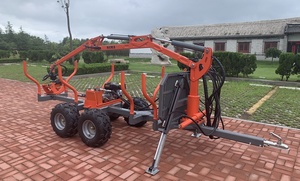 Remorque professionnelle de la sylviculture ATV | Grue hydraulique de chargeur de rondin et conception réglable, CE certifié - Product Image 6