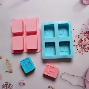 Cây Hình Màu Tím Hình Chữ Nhật Silicone Khuôn Xà Phòng Khuôn Thủ Công Mỹ Nghệ Sô Cô La Bánh Đúc Công Cụ Làm Bằng Tay - Product Image 3