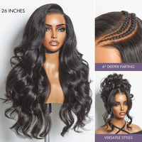 Klebefreie 7x6 HD Lace Wig aus indischem Rohhaar, Loose Body Wave Perücke, vorgeschnittene Spitze, verstellbare Echthaar-Lace-Front-Perücke