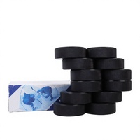 Disques de hockey POROS officiels, réglementation 6oz, en caoutchouc vulcanisé noir, pour entraînement professionnel, compétition, équipement sportif pour patinoire.