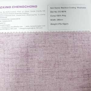 Tissu Double face aspect lin CC-9016, rideau occultant lié, tissu arrière floqué, taux d'ombrage de 100% pour le salon - Product Image 2