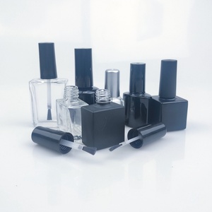 Flacon de vernis à ongles carré en verre vide de 10 ml, personnalisable, avec pinceau - Product Image 6
