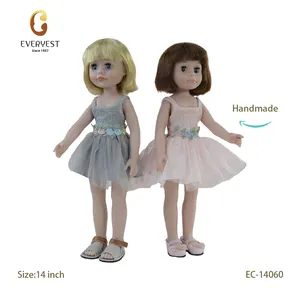 Harga pabrik grosir kustom anak-anak 14 inci boneka mainan vinil Amerika boneka realistis boneka mode gadis Amerika untuk anak perempuan