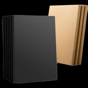 Cuaderno <span class=keywords><strong>de</strong></span> tapa dura A5 ultra grueso, 128 hojas, cubierta negra, líneas horizontales impresas, encuadernación térmica, estilo <span class=keywords><strong>diario</strong></span> en blanco - Product Image 4
