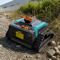 Tondeuse à gazon télécommandée à chargement automatique 45 °   Débroussailleuse pour pentes de fermes, vergers et terrains en pente