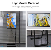 EKAA Layar LCD 55 Inci untuk Dinding Dalam Ruangan, 4K, Sistem Operasi Android, Digital Signage, Layar Iklan