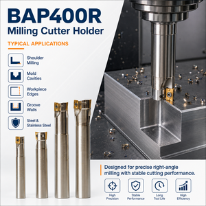 BAP400R fraise en bout porte-outil outils métal APMT1604 carbure insérer tonnelle à Angle droit fin fraise support CNC outils de fraisage - Product Image 4