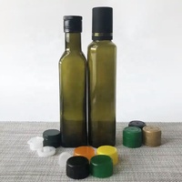 Bouteille d'huile d'olive en verre ambré vert foncé Marasca, pour jus, sirop, soja, camélia, huile de cuisson, sésame, avec bouchon inviolable Ropp