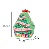Boîte en fer blanc en forme de maison de Noël, récipient de forme spéciale pour chocolats et confiseries, emballage métallique pour cadeaux de fêtes