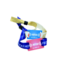 Bracelets de festival avec code QR RFID personnalisés Bracelets NFC en polyester tissé Bracelets en tissu
