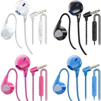 Nouveaux écouteurs sport filaires transfrontaliers pour fabricants, avec microphone, design intra-auriculaire coloré, câble TPE haute élasticité de 1,2 m, prise jack 3,5 mm