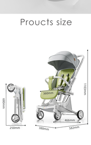 <span class=keywords><strong>Alu</strong></span> Ống Xách Tay Xe đẩy em bé ba lần xe đẩy du lịch Xe đẩy Trọng lượng nhẹ máy bay bé pram - Product Image 5