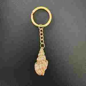 Metal Zinc Alloy Carabiner Keychain Golden Beach Conch Craft Accessories Car <b>Key</b> <b>Ring</b> - Product Image 6