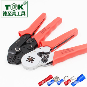 Tgk Crimping <b>Pliers</b> Industrial Grade Front Entry Chromium Vanadium Steel 10 Awg Black Oxide Finish Wire Crimpers - Product Image 4