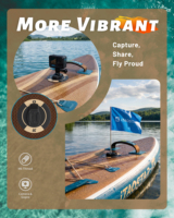 ITAOSTAR Planche de paddle gonflable 12'6"x33"x6" la plus vendue avec technologie Drop Stitch pour la pêche en lac et en rivière