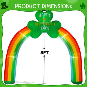 Arco Iris Inflable Gigante de 8 Pies con Luces LED Impermeables para Decoración del Día de San Patricio, Decoración para Jardín y Patio, Decoración para Fiestas - Product Image 2