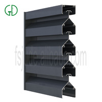 Portails et clôtures à persiennes modernes GD, cadre métallique vertical, lame réglable, brise-vent en aluminium, clôture à persiennes fixes