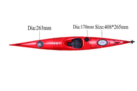 Tolee plus récent bateau de kayak d'océan pour une personne kayak assis en plastique LLDPE avec gouvernail nouveau design