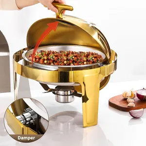 Customized 9L Food Warm Buffet Stove Hotel 6L Chafing Dish Buffet Set Commercial Stainless Steel Buffet Stove