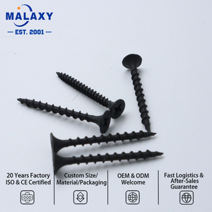 Vis à cloison sèche Malaxy à tête trompette avec revêtement phosphate noir pour installation au plafond - Product Image 2