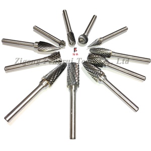 Fragole bava di forma a sfera con forma di sfera con gambo da 1/4 pollici con estremità tagliata in carburo di podologia sbava per pietra - Product Image 4