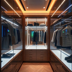 Garde-robe moderne sans rendez-vous garde-robe en mélamine à bas prix garde-robe garde-robe mobilier de chambre organisateur de vêtements garde-robes design - Product Image 5