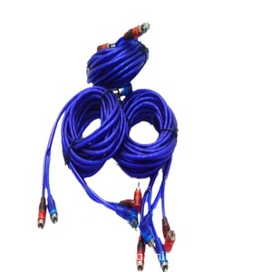 Blue Audio Cable 5m RCA Male To Male For <b>Car</b> <b>Amplifier</b> Subwoofer Speaker Copper Aluminum Wire Coiled Packing - Product Image 5
