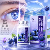 Tablet Suplemen Kesehatan Mata OEM Vitamin C Panax Notoginseng Blueberry Lutein, Meningkatkan Penglihatan, Mendukung Kesehatan Makula, Antioksidan Vitamin
