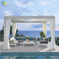 Option d'accessoires à DEL Hangars de rangement extérieurs avec cadre enduit de poudre pour le jardinage-Pergola Gazebo et pavillon