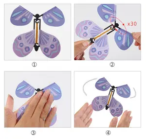 TikTok Great Gift Wind Up Butterfly Toy Magic Flying Butterfly