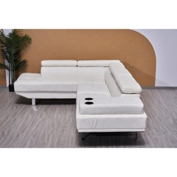 Großhandel Günstige White Air Leder Stoff Wohnzimmer L-förmige Sofa garnitur Kopfstütze verstellbare Schnitts ofa zum Verkauf