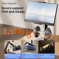 Vente en gros 360 °   Support de téléphone et tablette en aluminium, portable, flexible, multi-articulations, support de bureau avec base lestée, moule exclusif