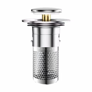 Nouveau lavabo bouchon d'eau universel pressage ressort noyau lavabo bassin égouttoir filtre Anti-odeur et Anti-blocage fuite de sol - Product Image 6