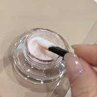 1 pot de poudre à ongles effet miroir argenté, pigment métallique ultra fin pour nail art en gel, manucure, vente en gros