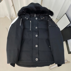 Veste en duvet 100% pour homme MOOSE Canada, luxe, décontractée, coupe ajustée, mi-longue, chaude, col en fourrure de renard vintage - Product Image 6