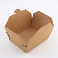 Boîtes en papier kraft Boîtes alimentaires à emporter pour nouilles kebab personnalisées à emporter Boîte de papier d'emballage à emporter