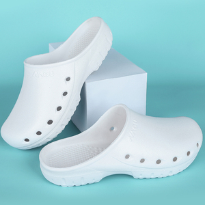 Sabots Classiques de Bloc Respirants pour Hommes et Femmes, Chaussures d'Infirmière Orthopédiques Blanches, Chaussons Hospitaliers à Enfiler - Product Image 2