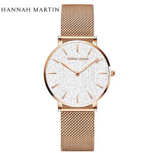 Hannah Martin reloj fábrica profesional al por mayor moda malla Acero inoxidable banda mujeres impermeable reloj de pulsera para damas - Product Image 4