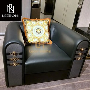 Sofá Seccional de cuero genuino conjunto de sofá de cuero de lujo moderno de gran oferta para sala de estar - Product Image 6