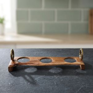 Handmade Wooden Wine Glass Holder Tray Rustic Wood Stemware Carrier for Wine Tasting Party Home Bar and <b>Kitchen</b> <b>Decor</b> - Product Image 1