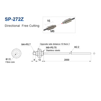 Senpum M6 R2 Tête de capteur à fibre numérique Détection d'objet à travers l'amplificateur à fibre de faisceau Sonde de capteur optique pour FU-71Z