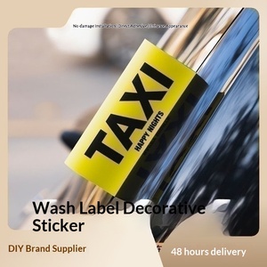 Autocollant de toit de voiture en PVC réfléchissant personnalisé TAXI, adhésif 3M, imperméable, lavable, étiquette autocollante, texte personnalisé - Style - Product Image 2
