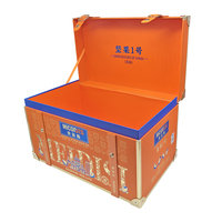 Boîtes cadeaux rigides de luxe personnalisées, grandes, portables, écologiques, avec couvercle et base, style poignée en cuir, ensemble d'emballage cadeau