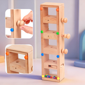 Nuevo Juguete Educativo Montessori de Madera con Botones y Cuentas, Juego de Laberinto para Estimular la Inteligencia y el Desafío <span class=keywords><strong>Cerebral</strong></span> para Niños - Product Image 3
